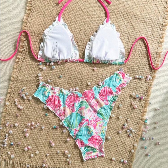 Colorful Shell Print Bikini Set - Picture 2 of 4